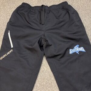 Bauer Pants Mens Small Black Team Hockey Training Athletic Warm Up Sweatpants